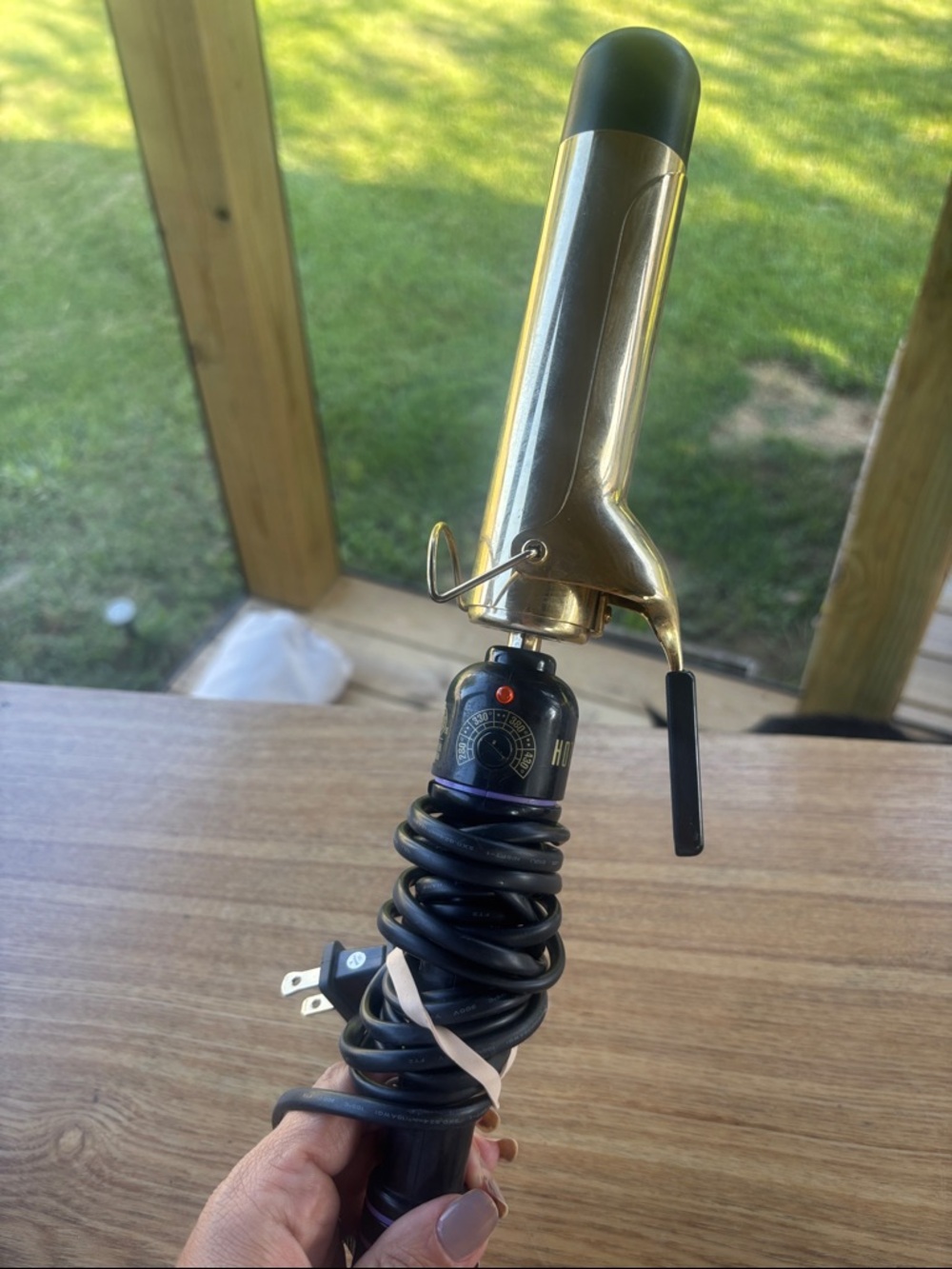 Gold Curling Iron with Black Handle - Home Accents 1.5 in